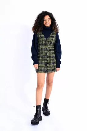 Plaid Jumper Mini Dress