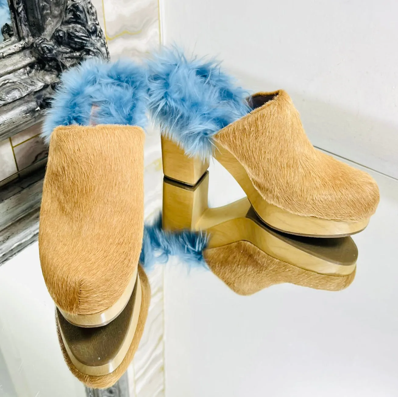 Rachel Comey Cow Hair & Alpaca Fur Clogs. Size 40.5