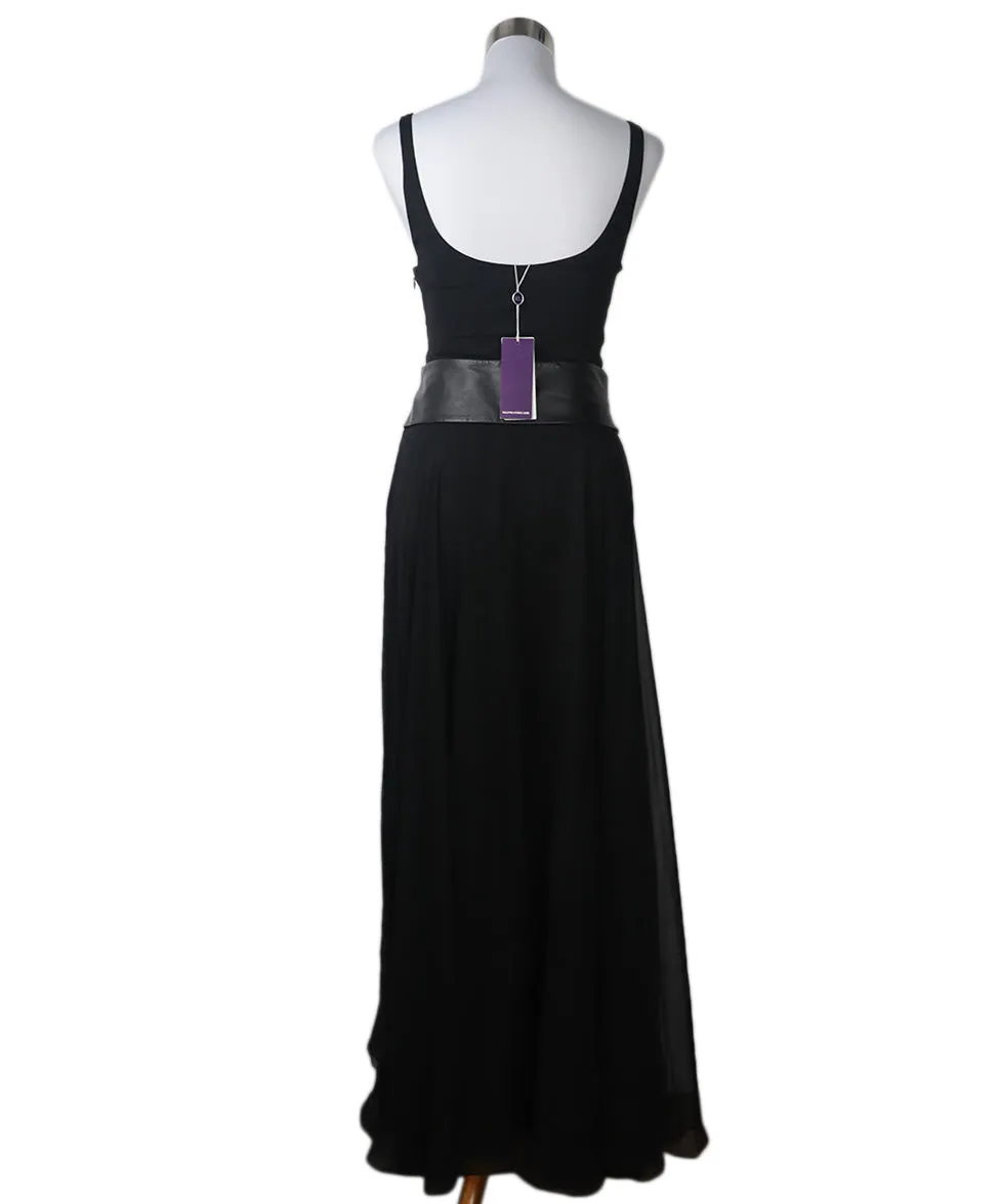 Ralph Lauren Black Silk Dress sz 8