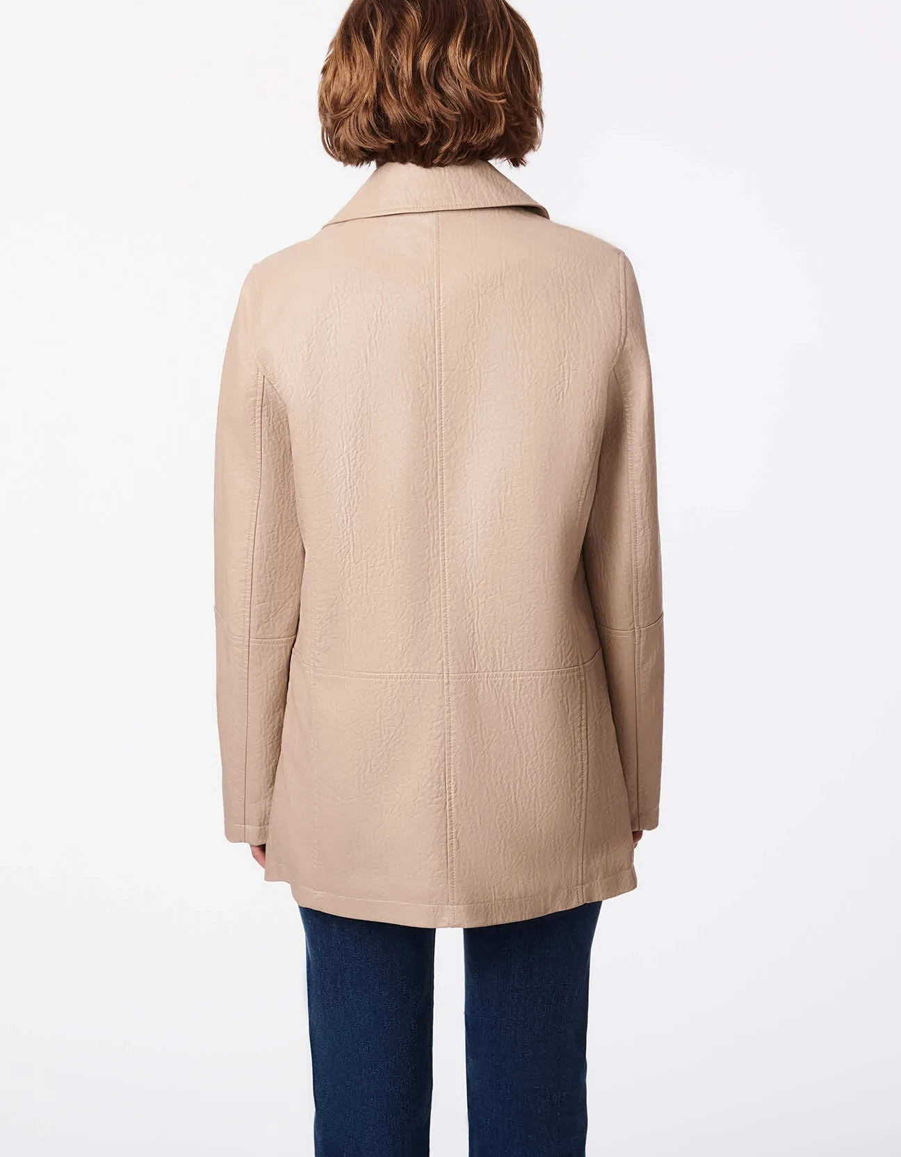 Relaxed Blazer Textured Vegan Jacket