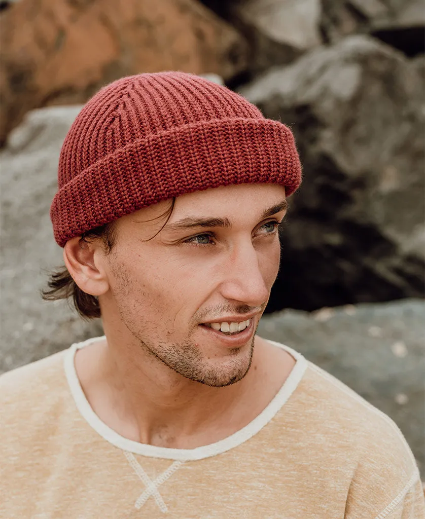 Rib Wool Beanie | Mulberry