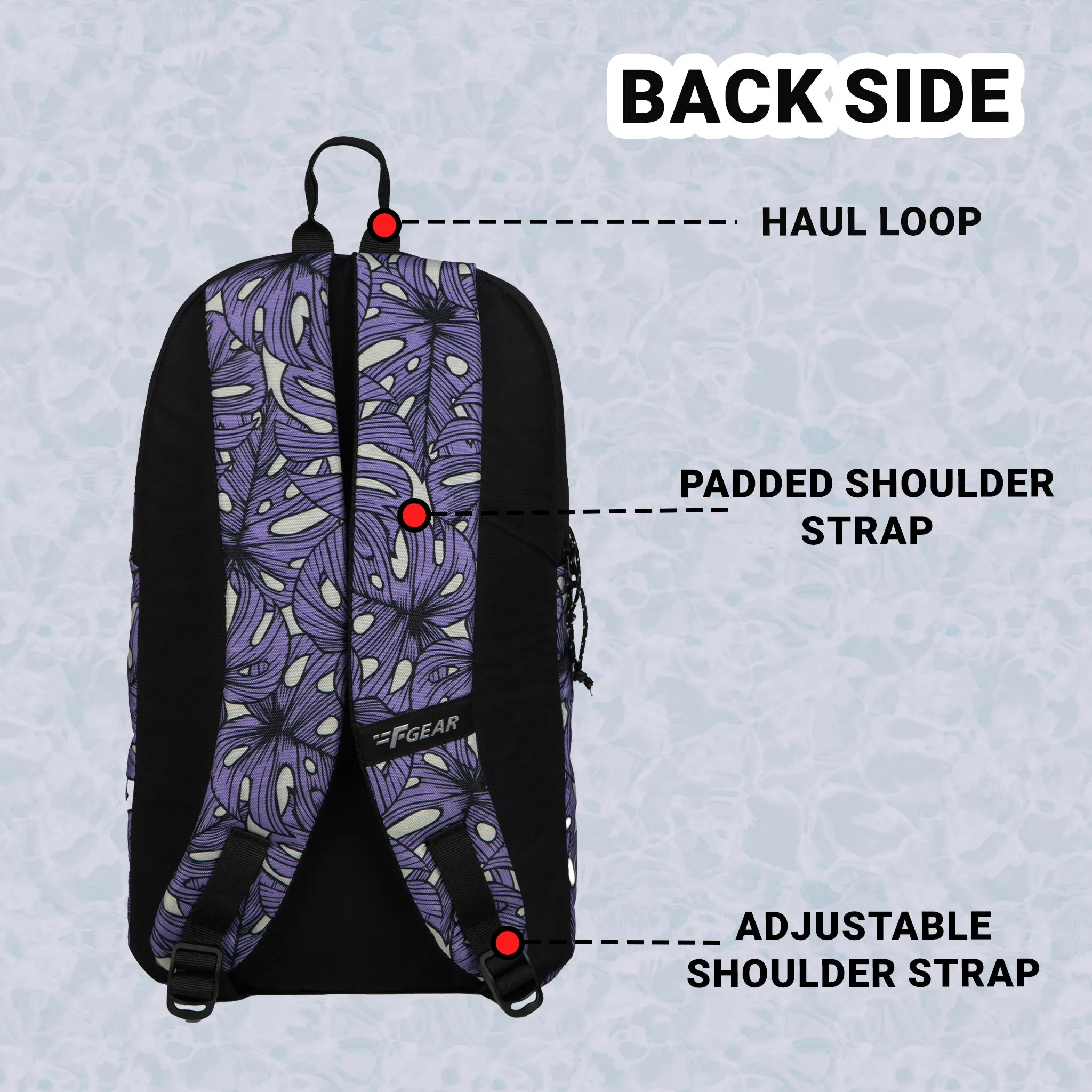 Ritz 6L Palm Lavender Black Backpack