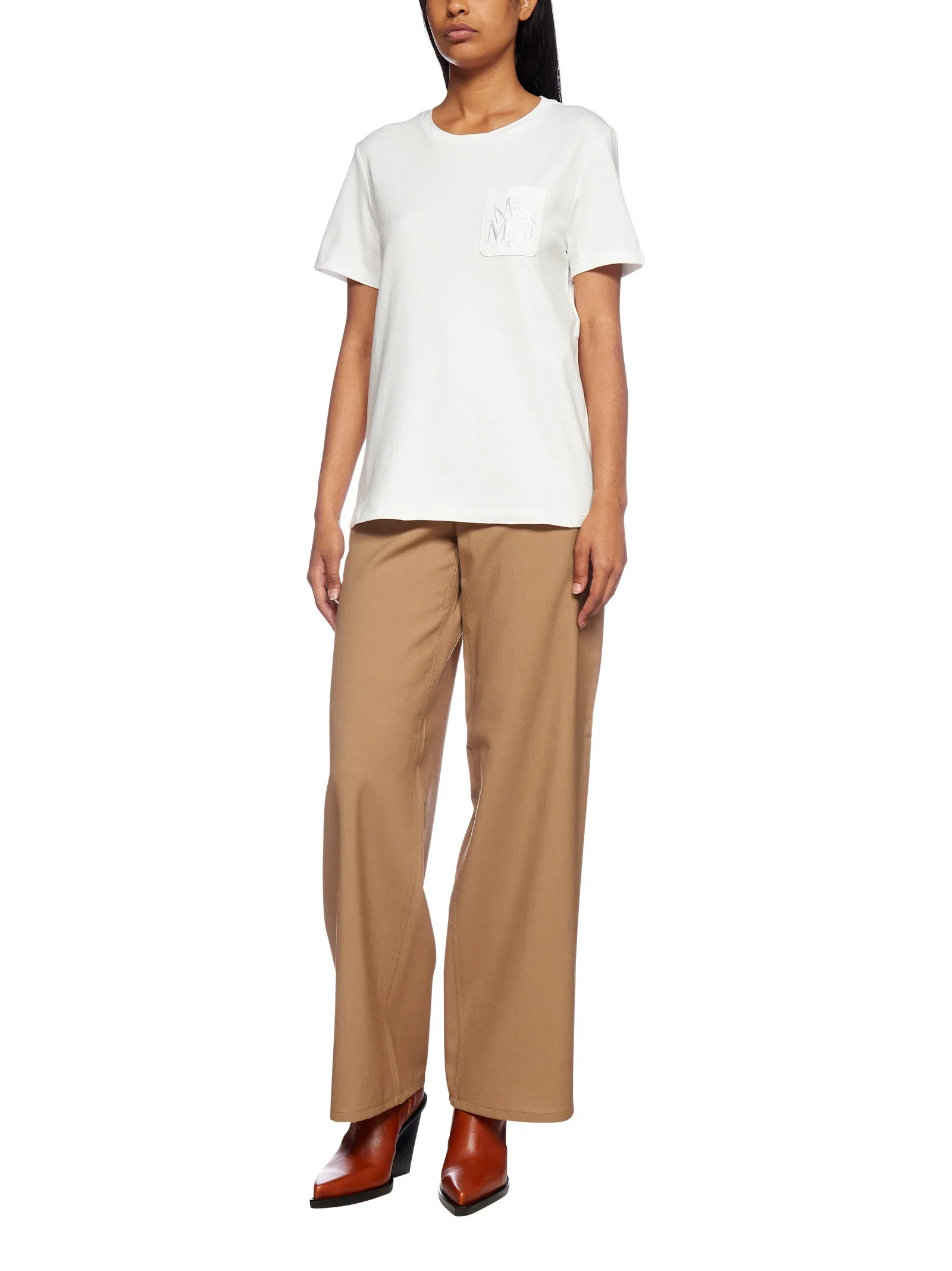 'S Max Mara Logo Embroidered Pocket T-Shirt