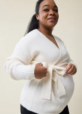 Side Tie Nursing   Maternity Sweater