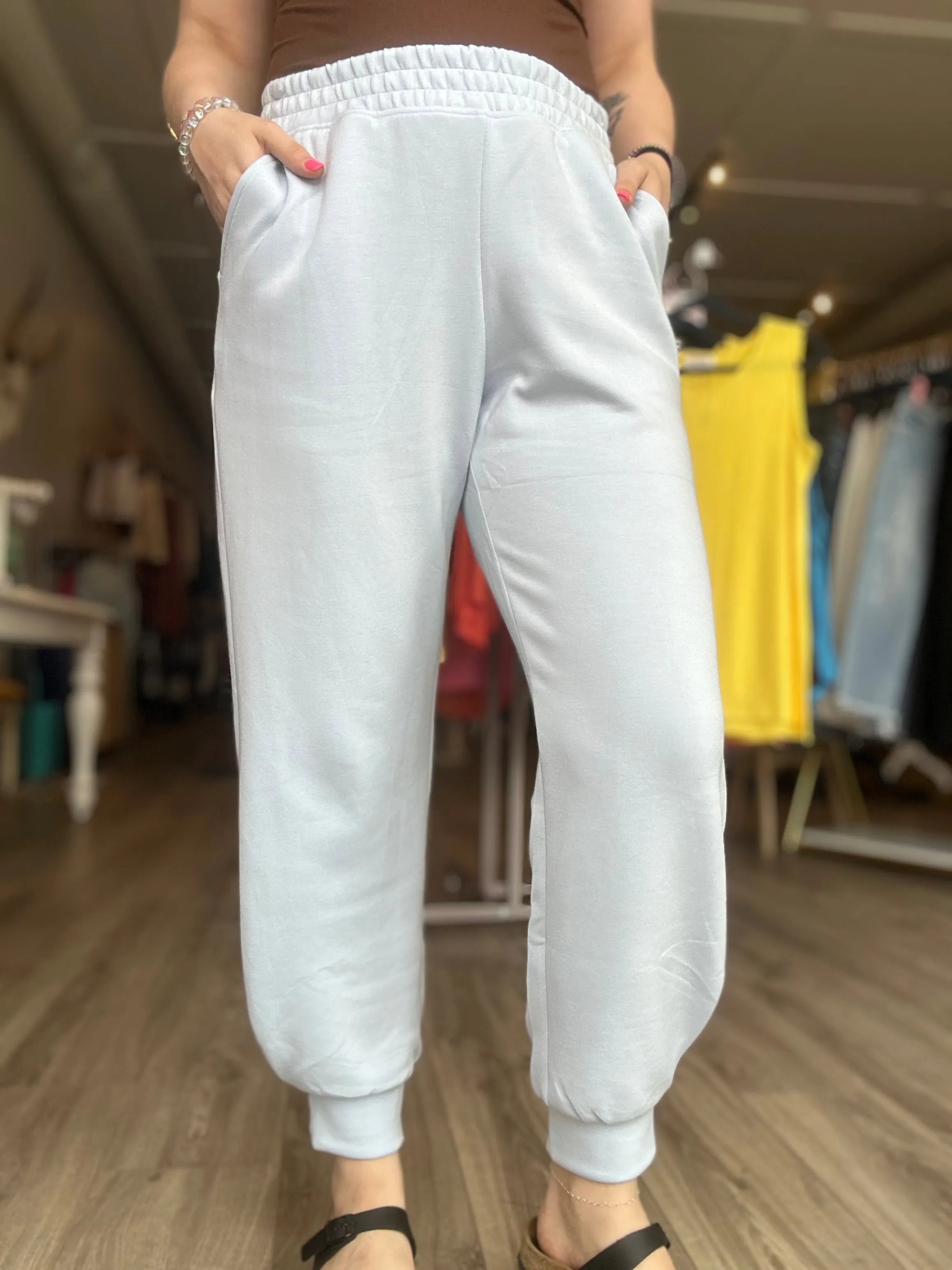 Soft Blue Scuba Joggers