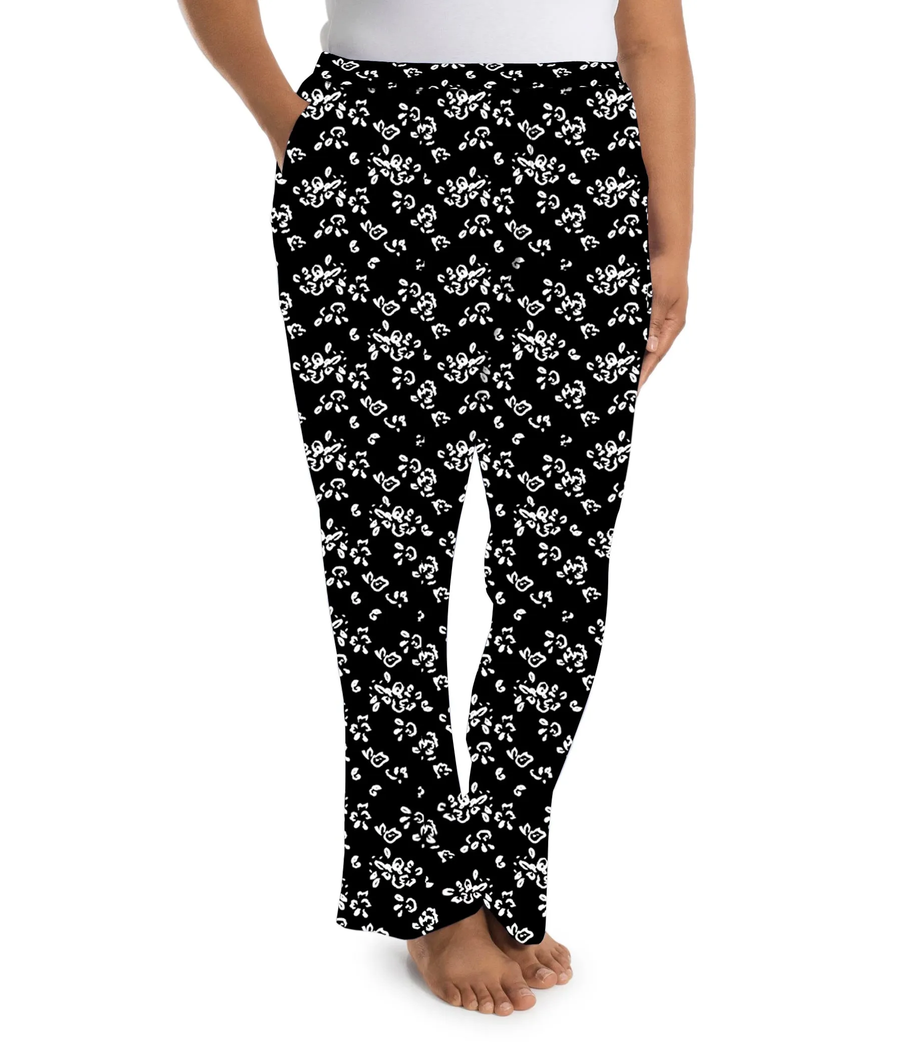 Stretch Naturals Lite Pocketed Pant Fresh Gardenia Print