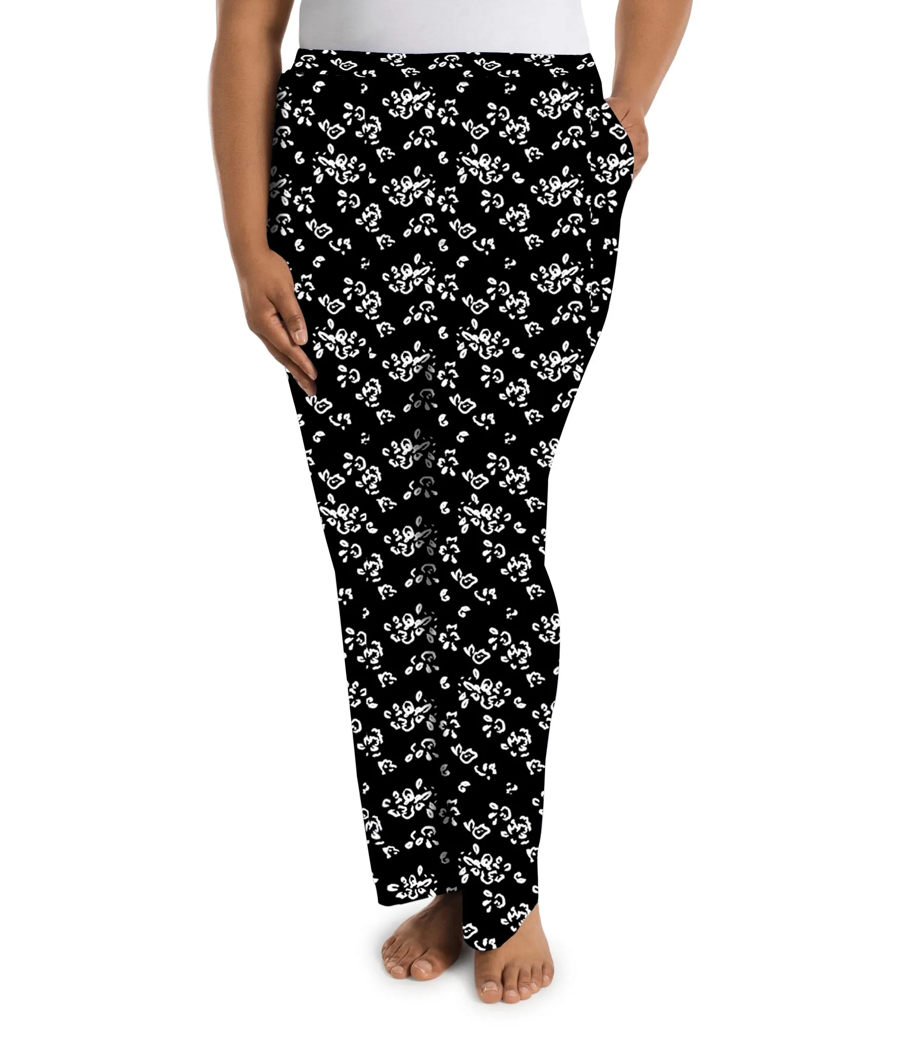 Stretch Naturals Lite Pocketed Pant Fresh Gardenia Print