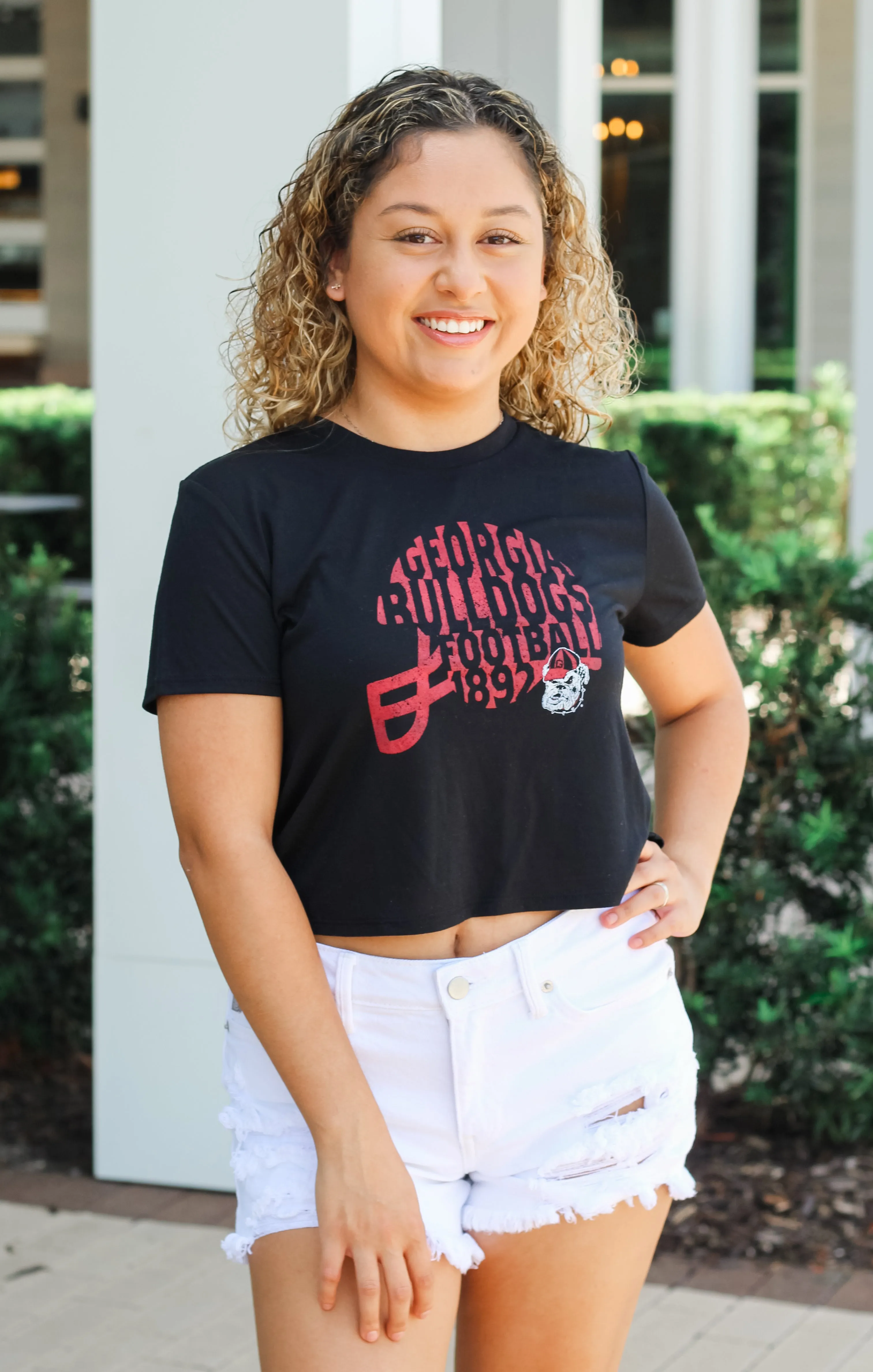 The Georgia Football Retro Helmet Crop Top