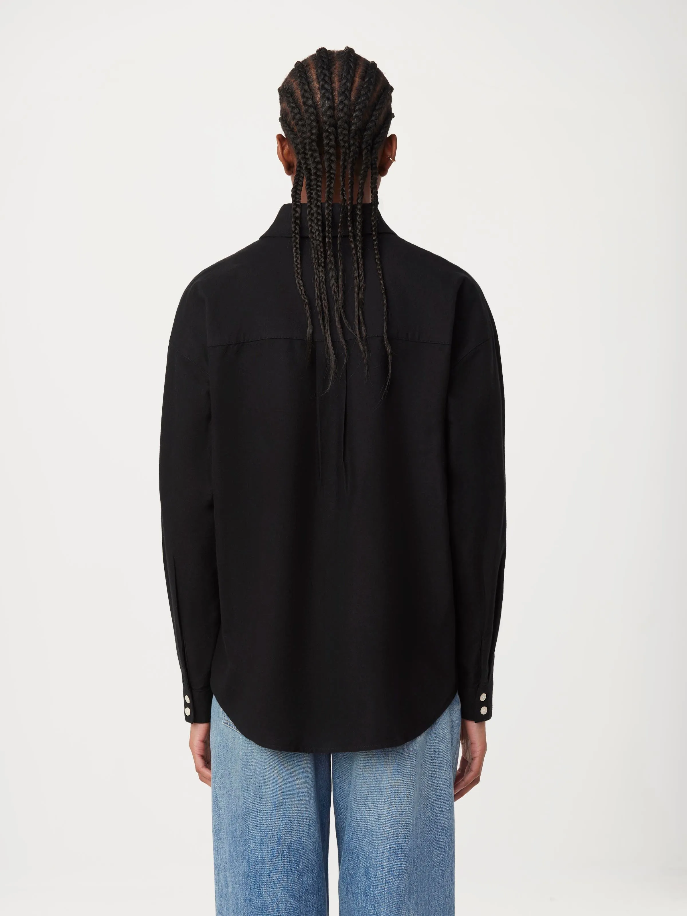 The Loose Oxford Shirt in Black