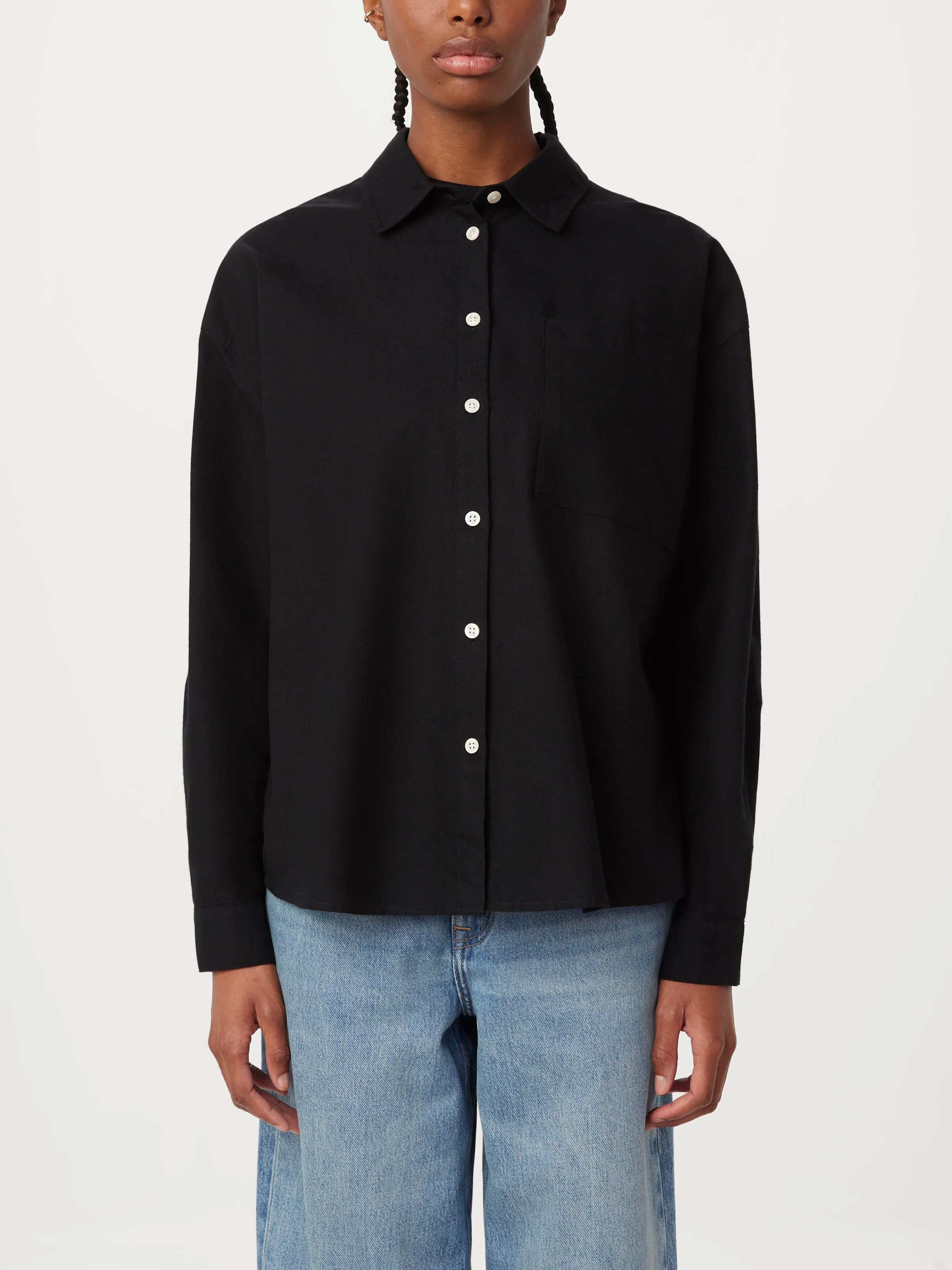 The Loose Oxford Shirt in Black