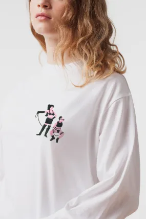 Tie Me If You Can – Embroidered Long Sleeve T-Shirt