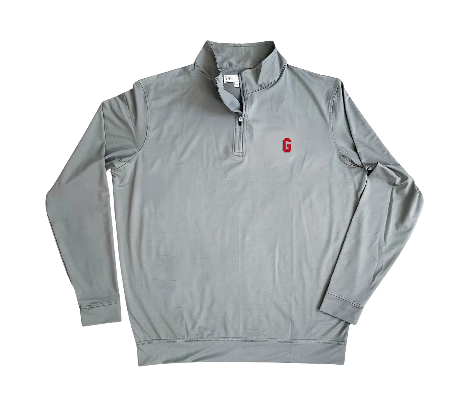 UGA 1/4 Zip Block G Performance Pullover - Ash Gray