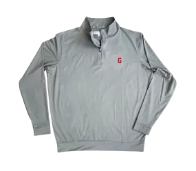 UGA 1/4 Zip Block G Performance Pullover - Ash Gray