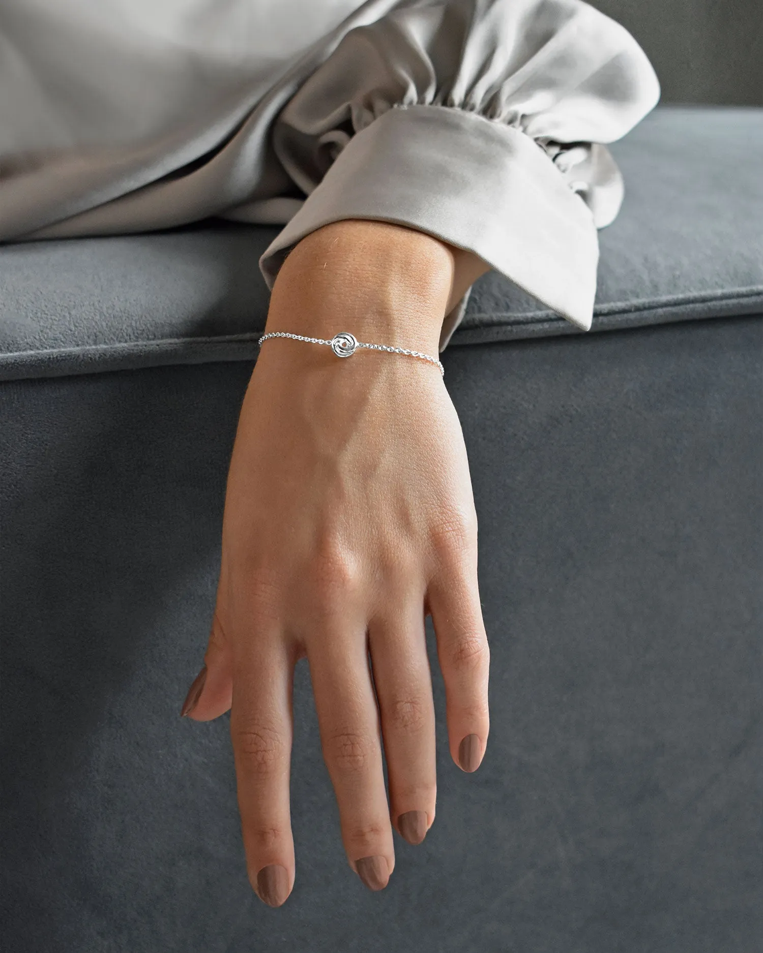 Unity drop bracelet silver