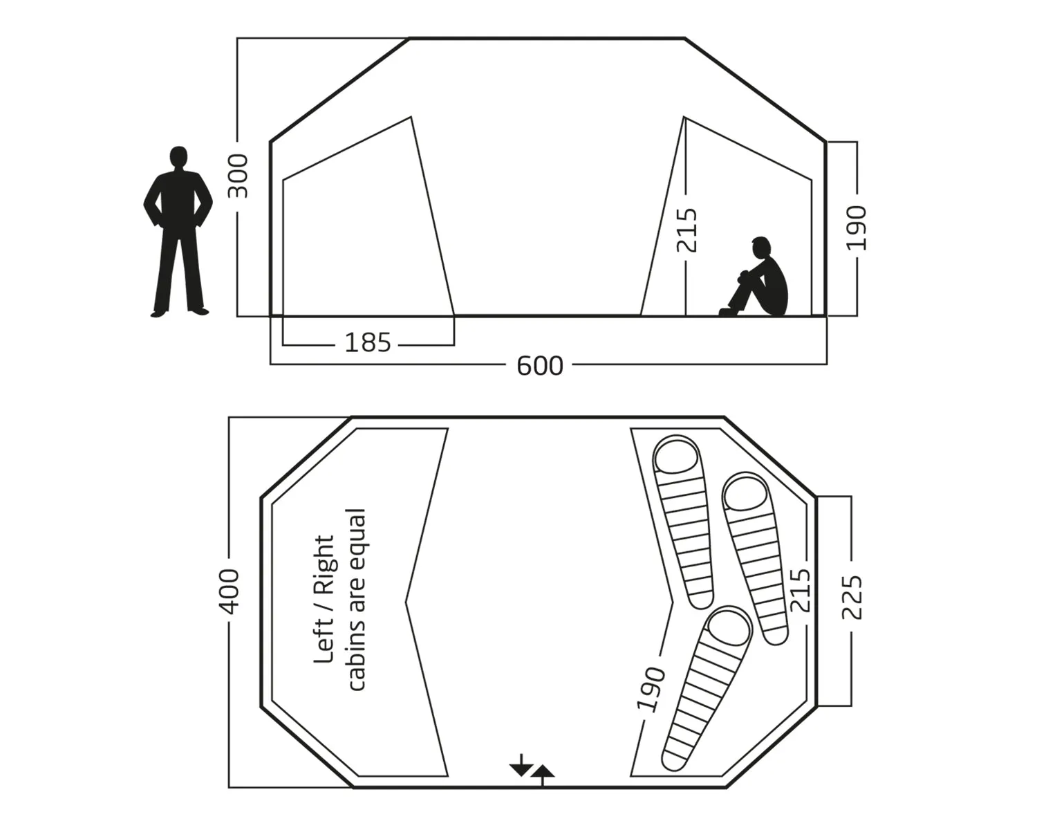 Vanaheim 24 m² glamping tent - 16 person - Natural