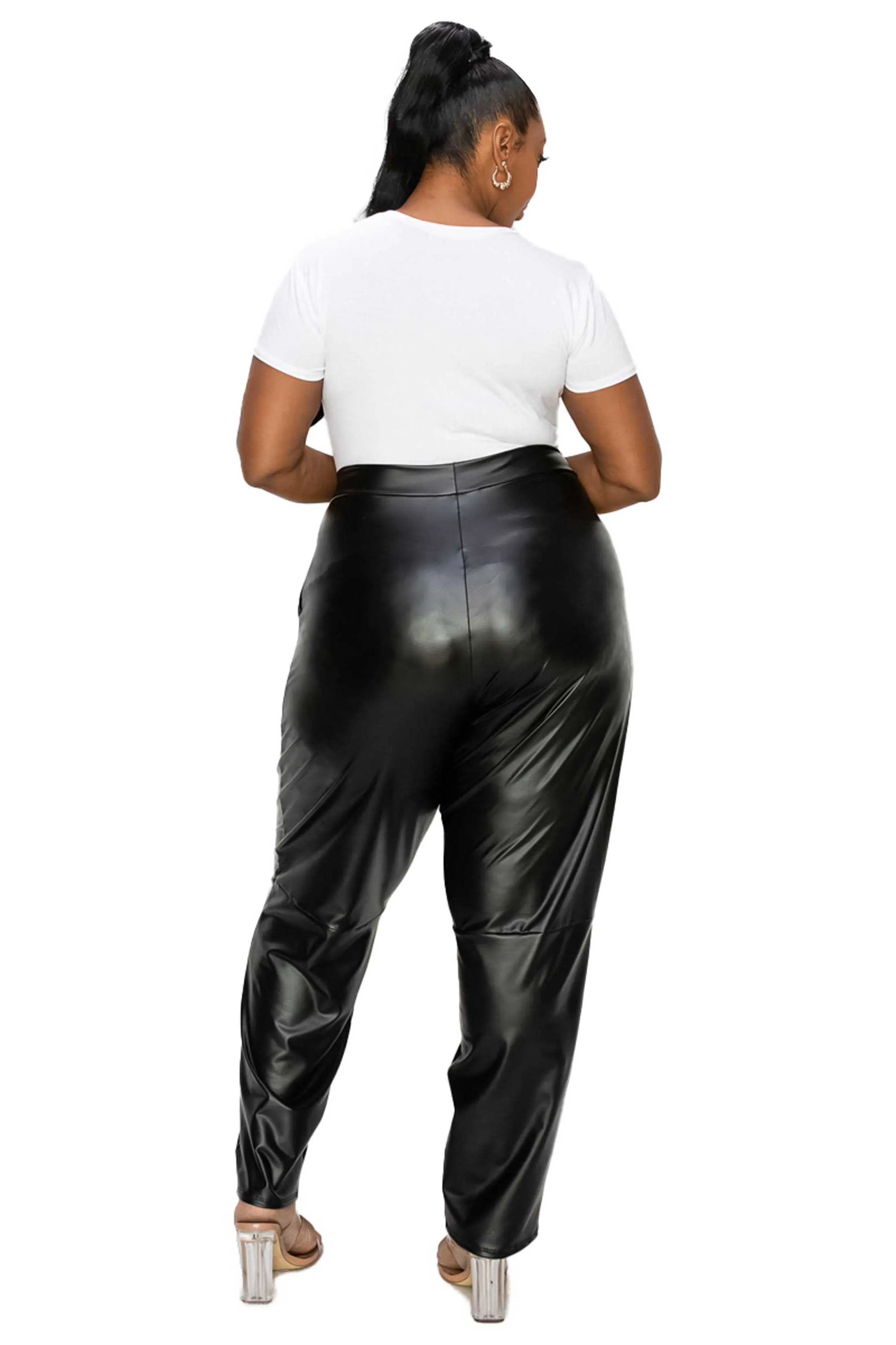 Vegan Leather Pocket Pants