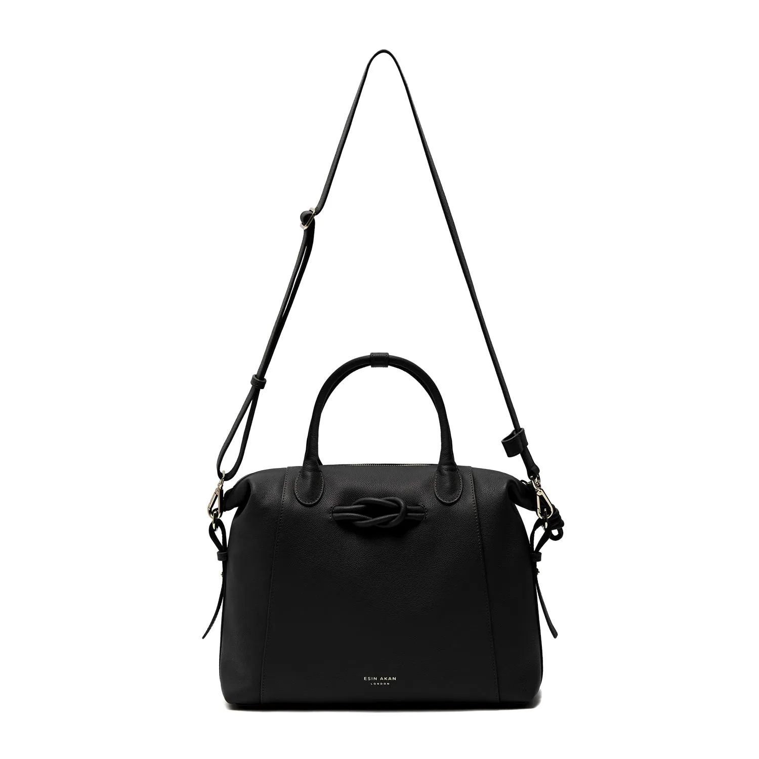 Wimbledon Leather Backpack Tote, Black