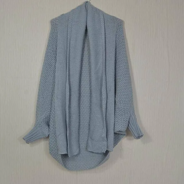 Winter Cardigans For Women Oversize "Batwing" Sleeves Long Cardigan